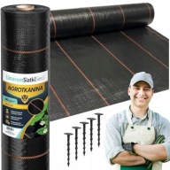 AGROTKANINA AGROWŁÓKNINA ANYCHWASTOWA OGRODU OGÓDEK FOLIA NA CHWASTY KOŁKI