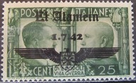 Włochy stary znaczek z nadrukiem Ei Alamein (6/24