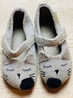 Kapcie Living Kitzbuhel szare kotki wełniane naturalne Rozm. 25 + GRATIS