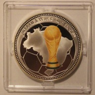 BRAZYLIA 2014 - NUMIZMAT SREBRO 999, ZŁOCENIE, PROOF + CERTYFIKAT, UNIKAT