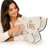 BIAŁY KIELICH FLOWERBOX BOX PREZENT NA SŁODYCZE KWIATY DEKORACJA KOMUNIA