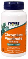 Suplement diety Now Foods Chromium Picolinate 200 mcg 100 kapsułek wege