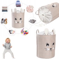 ZAMYKANY KOSZ POJEMNIK NA ZABAWKI ZE ŚCIĄGACZEM DUŻY PREMIUM XXL KRÓLIK