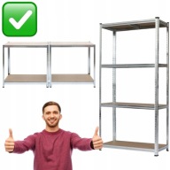 REGAŁ MAGAZYNOWY METALOWY WCISKANY DO GARAŻU NOWY 174x80x40cm 500KG THOMAS