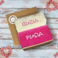 ZESTAW RĘCZNIKÓW Z HAFTEM NA WALENTYNKI DZIEŃ KOBIET 2 SZT. 100X50CM