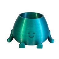 Doniczka koszyk z uśmiechem i łapkami 3d