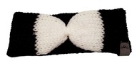Czarno-biała opaska na głowę, wegańska, handmade, unikat