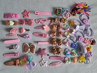 Zestaw Do Włosów Stitch Gumki Hello Kitty Spinki Kapibara 65 + 50szt B43