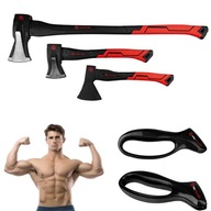 SIEKIERA DO ŁUPANIA DREWNA ZESTAW SIEKIER 3 SZT + OSTRZAŁKA