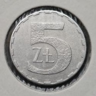 *P[0223] POLSKA 5 złotych 1989 Polska Rzeczpospolita Ludowa Orzeł ALUMINIUM