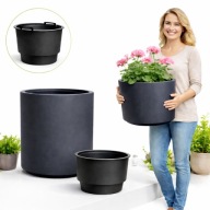 DONICZKA DOMOWA OGRODOWA DO KWIATÓW DONICA OKRĄGŁA 47 CM NA BALKON WKŁAD