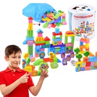 KLOCKI DREWNIANE JOKOMISIADA ZESTAW SORTER 100 ELEMENTÓW 3+