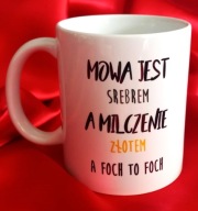 Kubek handmade z humorystycznym napisem