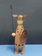 Stara drewniana Figurka Wiking drewno