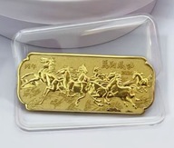 Sztabka kolekcjonerska rok konia 2026 złoty Lunar III złoty Ognisty Koń