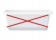 Podstawka do skrzynki balkonowej ISE400P 40 x 12 cm - BIAŁA