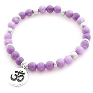 Bransoletka kamień fiolet czakra korony mantra OM