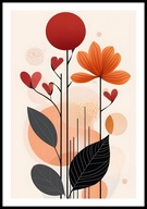 A2 PLAKAT OBRAZ PLAKAT ROŚLINY ROŚLINA KWIAT KWIATY LIŚCIE LIŚĆ BOHO