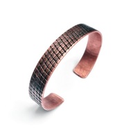 Bransoleta z czystej, polskiej miedzi. Skóra węża.