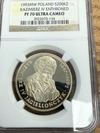 20000 zł Kazimierz IV Jagiellończyk 1993 NGC PF 70 MAX NOTA IDEAŁ RARYTAS