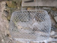 PRL -Stara składana siatka na RYBY /KOSZYK