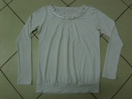 Bluzka dziewczęca biała z marszczeniem, rozm. ok. 158