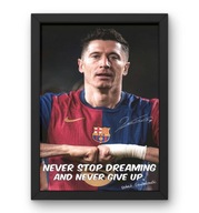 Robert Lewandowski Plakat obraz w ramce z piłkarzem