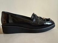 Mokasyny loafersy na platformie RYŁKO Relax skóra lakierowana roz.37