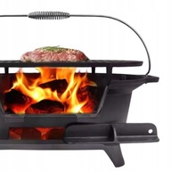 GRILL ŻELIWNY WĘGLOWY PRZENOŚNY MAŁY RUSZT ŻELIWNY OGRODOWY HIBACHI