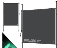 Markiza tarasowa balkonowa BEZ WIERCENIA 120 x 310 cm szary K180