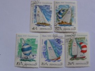 ZSRR - Olimpiada Moskwa 1980 - żagle - Mi. 4781-85 kasowane
