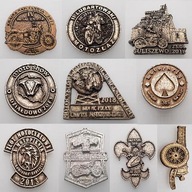 Znaczek, odznaka, blacha zlotowa, motocyklowa No.2808 Zestaw 10 sztuk