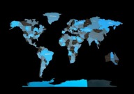 Nowa drewniana mapa świata 3D - 150x90cm - prezent