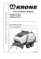 Krone COMPRIMA CF155, CV150, CV210XC - instrukcja obsługi pras PL