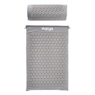 MATA DO AKUPRESURY Z KOLCAMI FIZYO POBUDZA ZDROWOTNY MASAŻ SZARA +PODUSZKA