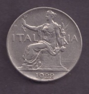 Włochy - 1 Lira 1922 rok