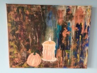 Obraz ręcznie malowany Świeca