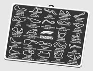 CZARNO-BIAŁY Kalendarz F1 2026 3D dekoracja fan Formuły 1 Formuła plakat