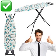 DESKA DO PRASOWANIA DUŻA SKŁADANA SOLIDNA MOCNA 120x38cm WYTRZYMAŁA SOLIDNA