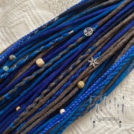 DREDY WEŁNIANE 48 SZTUK BOHO KOBALT TWIST