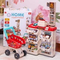 sklep supermarket dom zabawy z wózkiem sklepowym waga kasa skaner WOOPIE