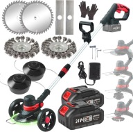 Podkaszarka do trawy z akumulatorem i szczotką do chwastów 4w1