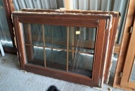 OKNA Mahoniowe Drewniane 116x84cm 2 sztuki okno poziome szprosy