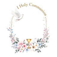 OPŁATEK CUKROWY na tort KOMUNIJNY komunia święta WYDRUK CUKROWY + napis