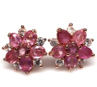 KOLCZYKI - NATURALNE RUBINY