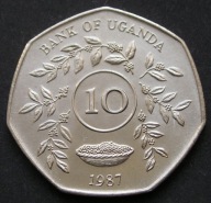 Uganda 10 shilling 1987 - stan 1/2