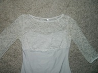 bluzka biała z koronką, r. S