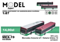 Mercedes Conecto LF + Solaris Urbino 12 MPK Lublin - Model kartonowy