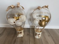 Flower Box z Balonami i siankiem do wypełnienia PREZENT DLA RODZICÓW