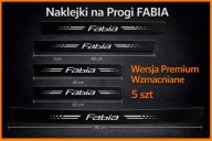 5 szt - SKODA FABIA Naklejki ochronne na progi Bagażnik